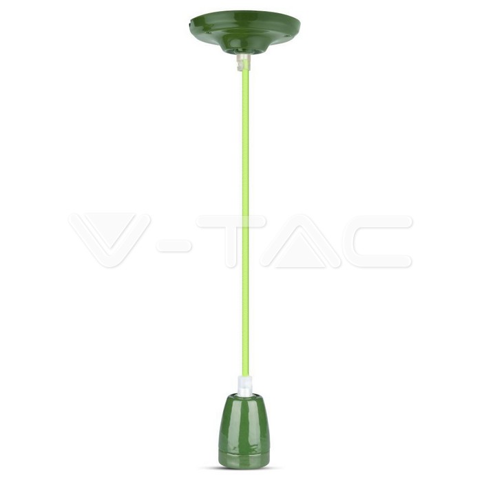 3805.jpg V-TAC VT-3805 Пендел Порцеланова Фасунга E27 Зелен