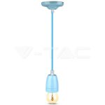 V-TAC VT-3806 Пендел Порцеланова Фасунга E27 Син