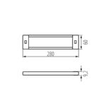 Kanlux 38122 LED осветително тяло за монтаж под шкафове DAXA-M-IR 5W CCTDIM W