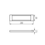 Kanlux 38123 LED осветително тяло за монтаж под шкафове DAXA-S 5W CCTDIM W