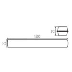 Kanlux 38140 Прахохерметично осветително тяло LED MAH PRO 38W 12R-NW