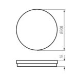 Kanlux 38381 LED плафониера BENO ECO 12W CCT O B
