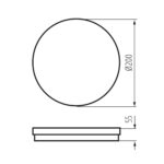 Kanlux 38383 LED плафониера BENO ECO 20W CCT O B