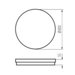 Kanlux 38387 LED плафониера BENO ECO 40W CCT O B