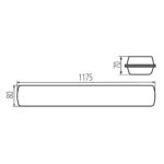 Kanlux 38459 Прахохерметично осветително тяло LED MAH MAX 38W 12 CW RYF