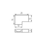 Kanlux 38479 Съединителен елемент за LED ленти CON P 8 L 2pcs