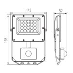 Kanlux 38496 LED осветител ACETE CCT ACETE 20W CCT SE GR