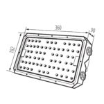 Kanlux 38600 LED осветител FL STADER 200W 60D NW