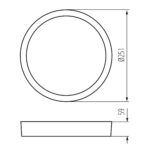 Kanlux 39022 LED плафониера DABER CCT LED DABER 8-13W CCT B