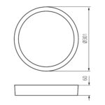Kanlux 39026 LED плафониера DABER CCT LED DABER 12-20W CCT B