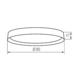 Kanlux 39110 LED плафониера SOLN LED CCTDIM W/G