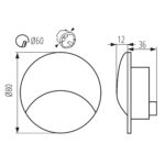 Kanlux 39120 Стълбищно LED осветително тяло EXIN LED O W-WW