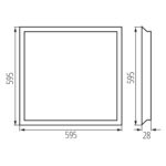 Kanlux 39170 LED панел за скрит монтаж без включено захранване BLINGO UHRA 95 60NW