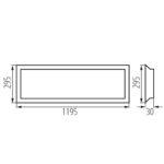 Kanlux 39171 LED панел за скрит монтаж без включено захранване BLINGO UHRA 95 120NW