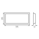 Kanlux 39238 LED панел за скрит монтаж без включено захранване BLINGO UIP 125LM 30NW