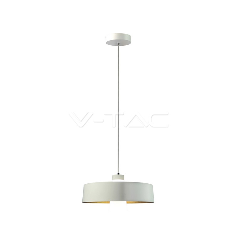 3933.jpg V-TAC VT-3933 7W LED Пендел Акрил Бял Абажур 34x19 Неутрална Светлина