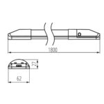 Kanlux 39502 линейно LED осветително тяло NOBEN CCT NOBEN M48W-180-CCT