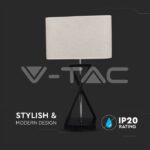 V-TAC VT-40381 Наземна Лампа E27 Черна Слонова Кост Ключ Квадратна