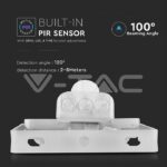 V-TAC VT-435 10W LED Прожектор Сензор SAMSUNG Чип Бяло Тяло 6400K