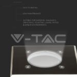 V-TAC VT-7516 Тяло за Вграждане В Земя Сатен Никел Квадрат Черен GU10 IP65