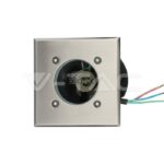 V-TAC VT-7516 Тяло за Вграждане В Земя Сатен Никел Квадрат Черен GU10 IP65
