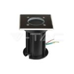V-TAC VT-7516 Тяло за Вграждане В Земя Сатен Никел Квадрат Черен GU10 IP65