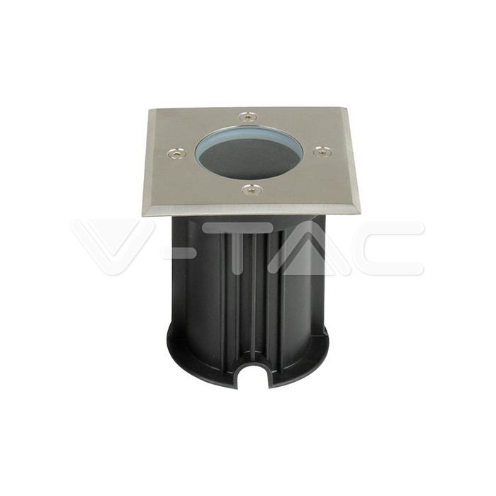 4516.jpg V-TAC VT-7516 Тяло за Вграждане В Земя Сатен Никел Квадрат Черен GU10 IP65
