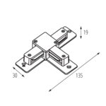 Kanlux 45906 Аксесоари за еднофазна релсова система TEAR 1F CON-T B