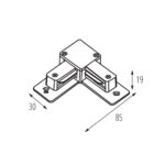 Kanlux 45908 Аксесоари за еднофазна релсова система TEAR 1F CON-L B