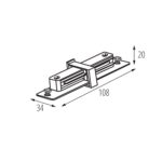 Kanlux 45910 Аксесоари за еднофазна релсова система TEAR 1F CON-I B