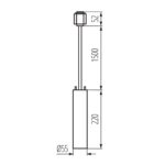 Kanlux 45917 Прожектор за еднофазна релсова система ATL 1F PEND22 GU10 W