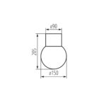 Kanlux 46082 Градинско осветително тяло със сменяем източник на светлина STONO 15M DL GR