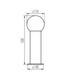 Kanlux 46083 Градинско осветително тяло със сменяем източник на светлина STONO 15M 50 GR