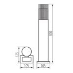 Kanlux 46205 Градинско осветително тяло със сменяем източник на светлина RADILO 80 B