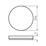 Kanlux 46281 LED плафониера LIXAN CCTDIM W/B