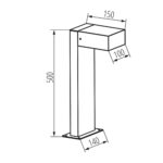 Kanlux 46391 Градинско осветително тяло със сменяем източник на светлина LEGINO GX53 50 B