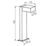 Kanlux 46392 Градинско осветително тяло със сменяем източник на светлина LEGINO GX53 80 B