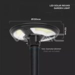 V-TAC VT-5152 LED Соларно Градинско Тяло 10W Сензор Дистанционно IP65 4000K