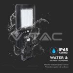 V-TAC VT-5503 40W Улична Лампа Соларна Черно Тяло 4000К 120lm/W