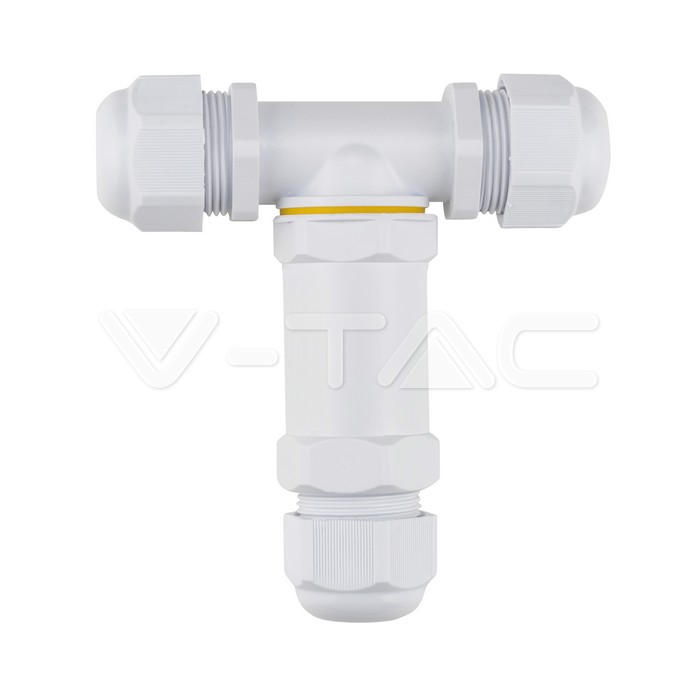 5979.jpg V-TAC VT-5979 Влагозащитен Конектор Бял 3х8-12мм IP68