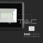 V-TAC VT-5989 10W LED Прожектор E-Series Черно Тяло Червен IP65