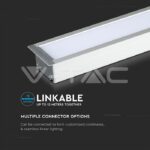 V-TAC VT-603 LED Линейно   SAMSUNG Чип 40W за Вграждане Сиво Тяло 6400K