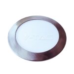 V-TAC VT-6355 24W LED Панел Сатен Никел Кръг Топло Бяла Светлина