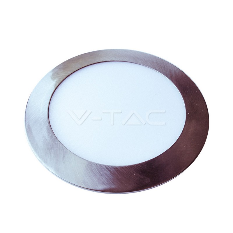 6337.jpg V-TAC VT-6356 24W LED Панел Сатен Никел Кръг Неутрално Бяла Светлина