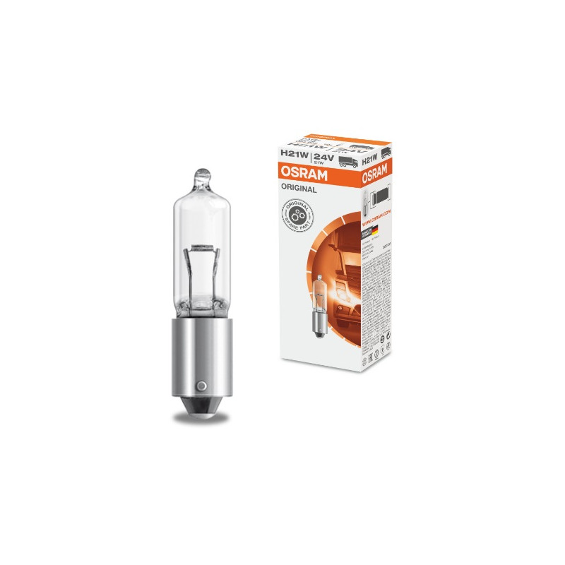 64138-h21w-24v-bay9s-unpacked.jpg Osram 4008321094988 АВТОМОБИЛНА ЛАМПА 64138 H21W 24V BAY9s UNPACKED
