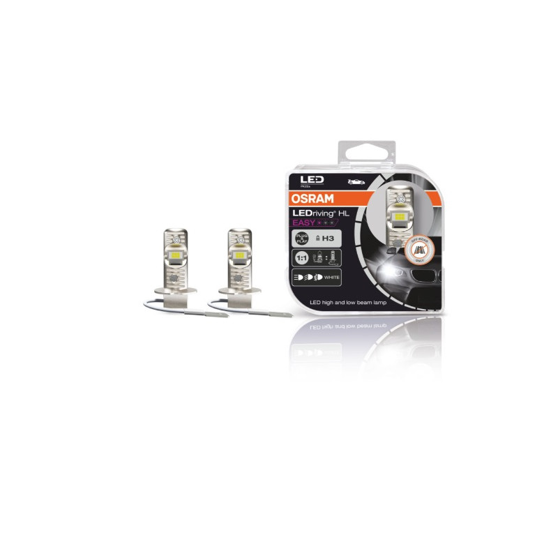 64151dwesy-h3-8w-12v-pk22s-box2.jpg Osram 4062172398053 АВТОМОБИЛНА LED ЛАМПА ЗА ДЪЛГИ И КЪСИ СВЕТЛИНИ СЪС СИСТЕМАТА PLUG & PLAY 64151DWESY H3 8W 12V PK22S BOX2