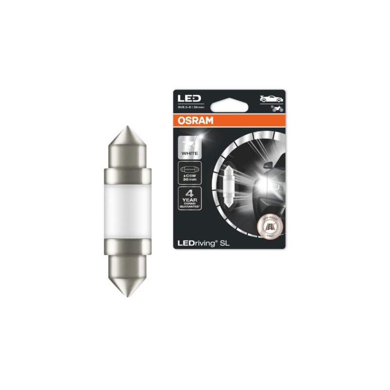 6418dwp-01b-06-w12v-c5w-36mm-6000k-sv85-8.jpg Osram 4062172401159 АВТОМОБИЛНА LED ЛАМПА 6418DWP-01B 0.6W 12V C5W 36mm 6000K SV8.5-8