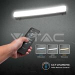 V-TAC VT-6500 LED Влагозащитено Тяло Солар 1200mm 18W 3 в 1 Дистанционно Сензор IP65