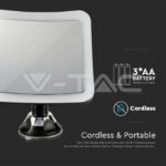 V-TAC VT-6630 3.2 LED Огледало 3 x AA Батерии Черно Тяло