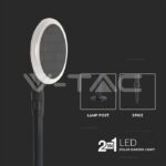V-TAC VT-6668 3W LED Соларно Градински Тяло Черно Бяло Тяло 3000K 2бр.
